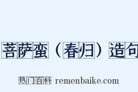 菩萨蛮（春归）造句是什么意思的图片